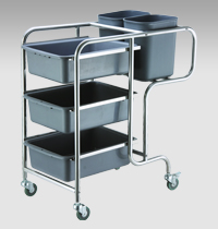 Stainless Steel Dish Collecting Cart(round tube)
