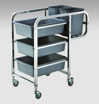 Stainless Steel Dish Collecting Cart(square tube)