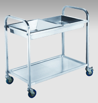 Stainless Steel Remains of Meal Cart