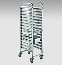Stainless Steel Single-Line Tray Trolley