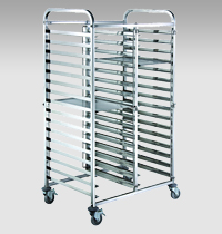 Stainless Steel Double-Line Tray Trolley
