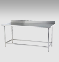 1-tier Worktable with Backsplash