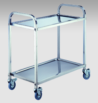 Stainless Steel Two-layers Dining Cart(square tube)