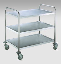 European version Stainless Steel Three layers Dining Cart